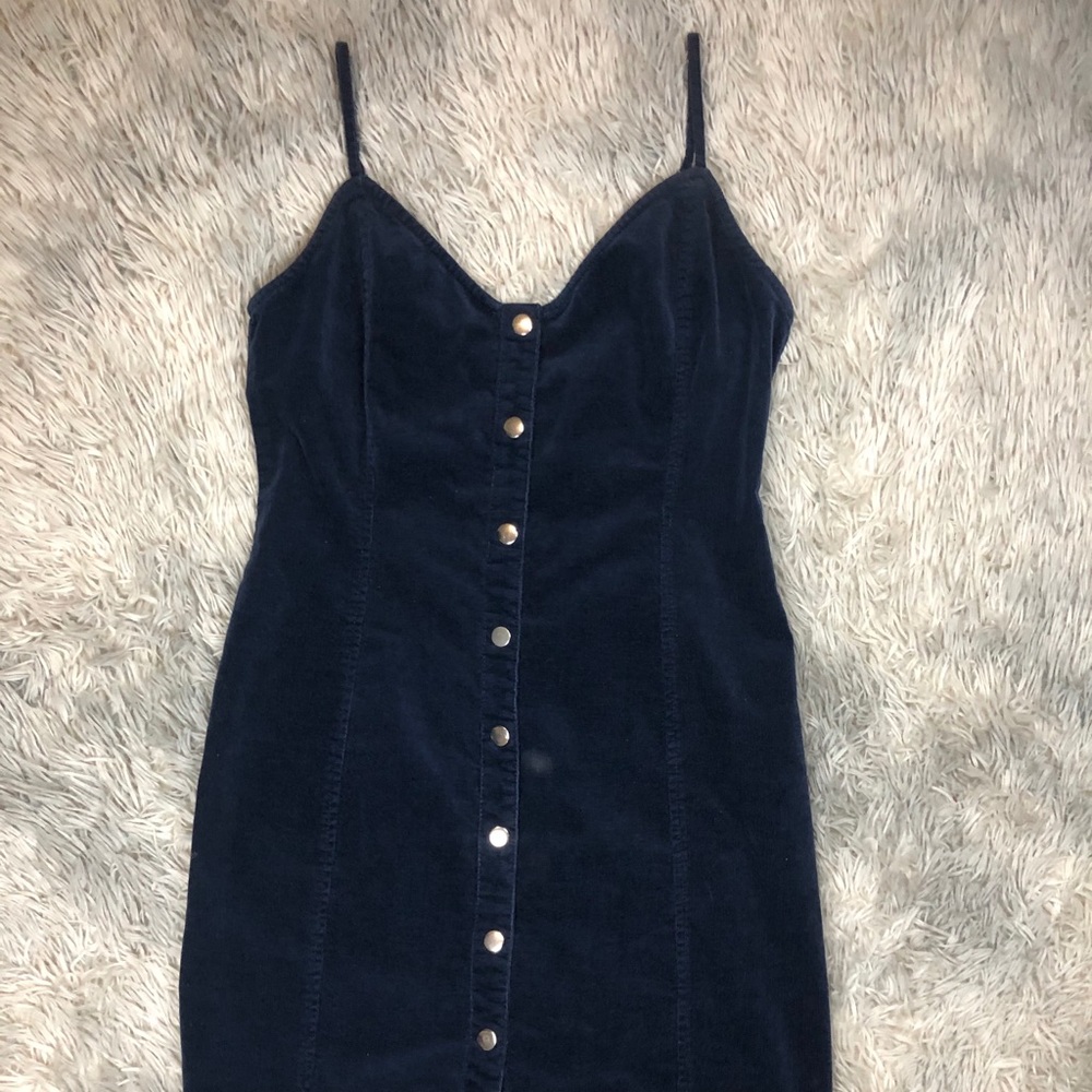 Navy Corduroy Dress